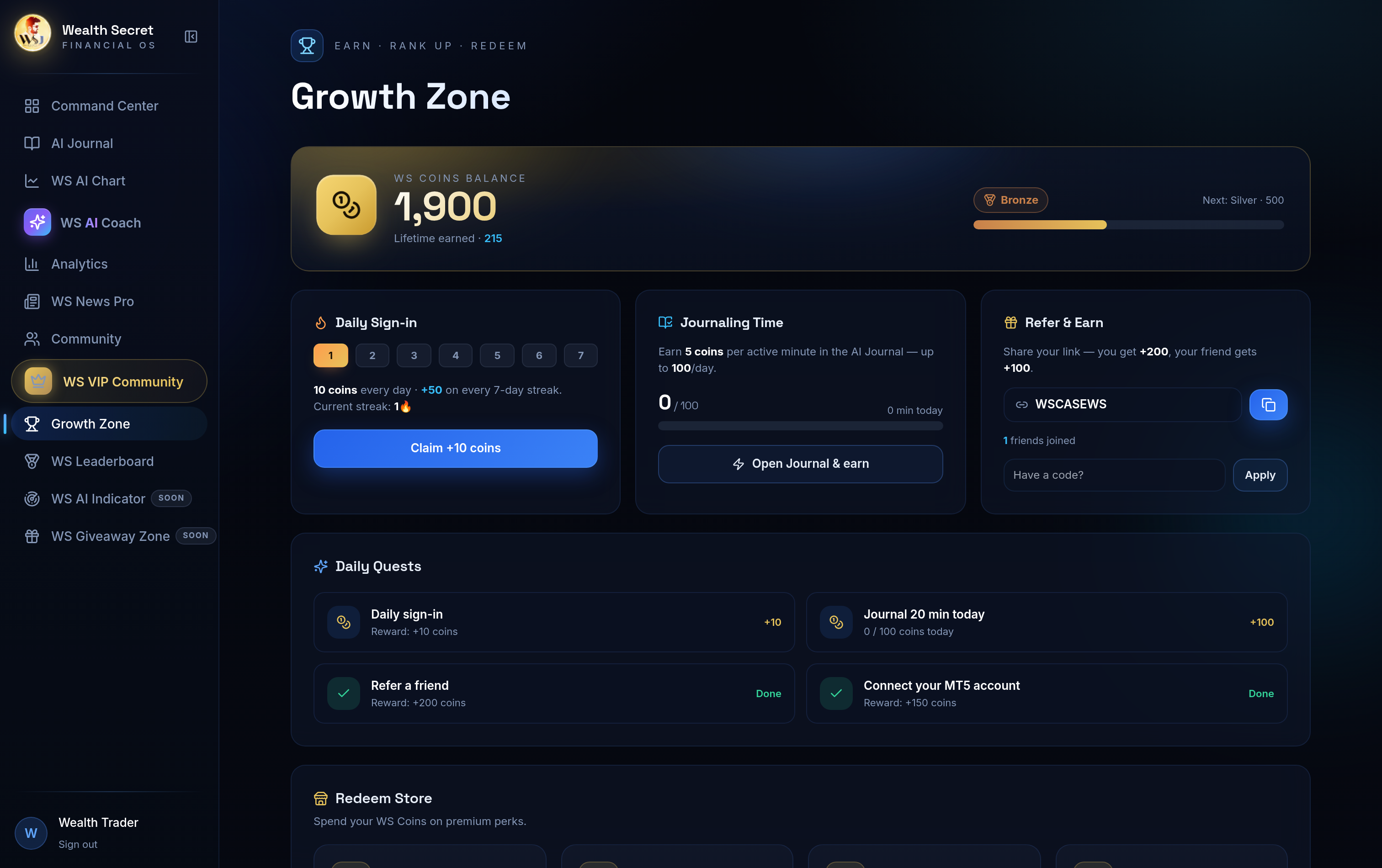 Get rewarded for showing up